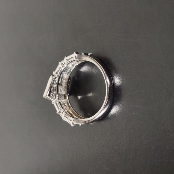 Absolute ™ Cubic Zirconia/Sterling Silver Buckle Ring - Picture 10 of 12